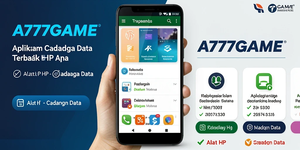 Antarmuka A777GAME yang sederhana dan efisien untuk cadangan data.