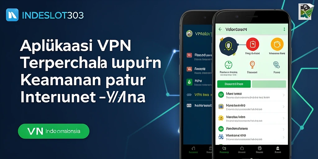 Tampilan antarmuka aplikasi VPN INDESLOT303 yang user-friendly.