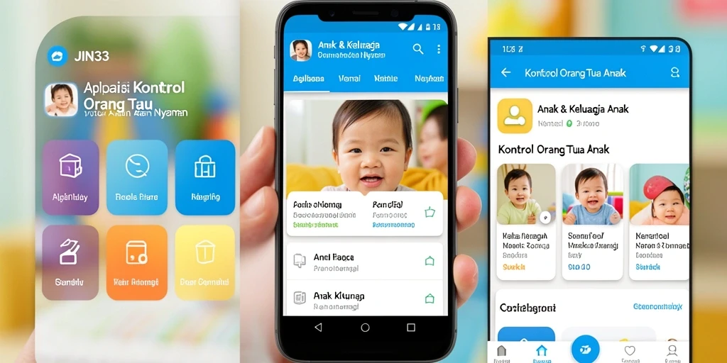 Antarmuka aplikasi JIN33 yang mudah digunakan untuk kontrol orang tua.