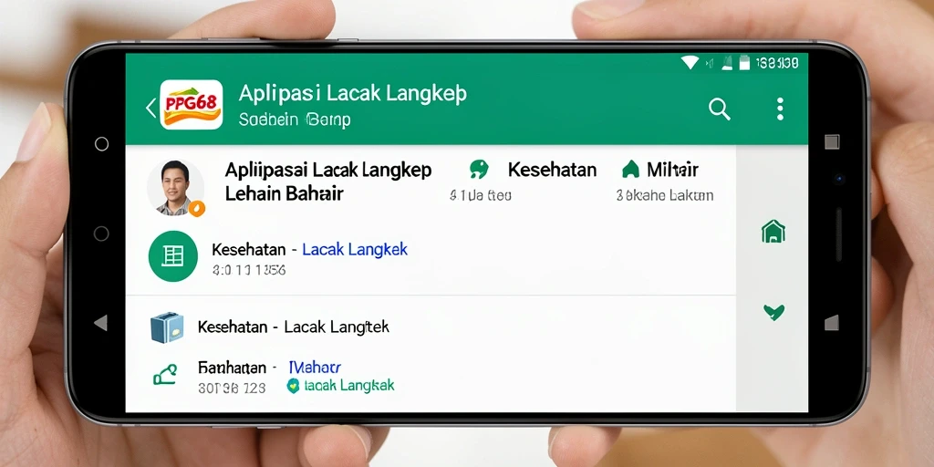 Tampilan antarmuka PGG68 yang intuitif dan data lengkap langkah harian.